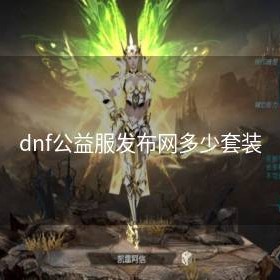 dnf公益服发布网多少套装