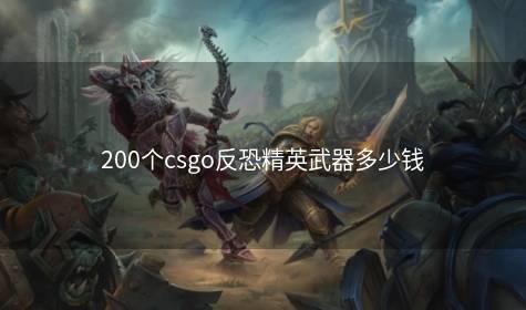 200个csgo反恐精英武器多少钱